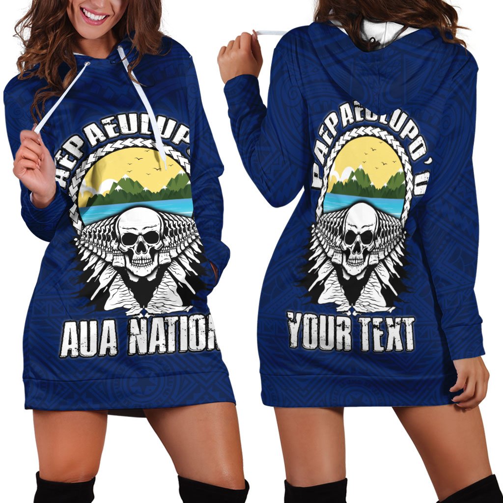 American Samoa Custom Personalised Women's Hoodie Dress - Paepaeulupo'o Aua (Ver 2) - Vibe Hoodie Shop