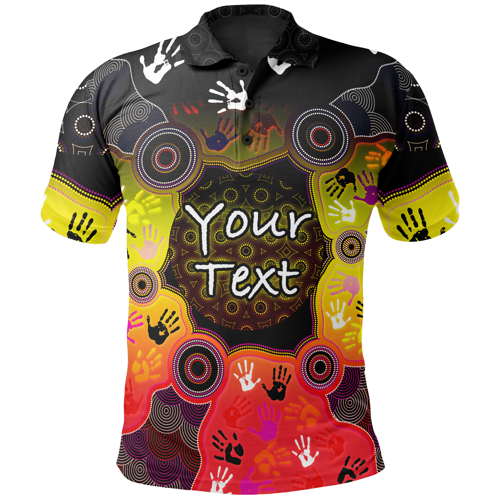 Custom Aboriginal Polo Shirts, Indigenous Circle Dot Painting Hand Art - Vibe Hoodie Shop