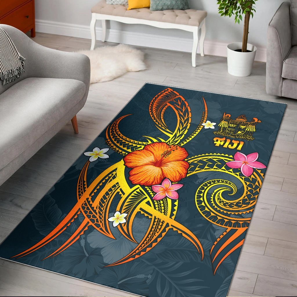 Fiji Polynesian Area Rug - Legend of Fiji (Blue) - Vibe Hoodie Shop