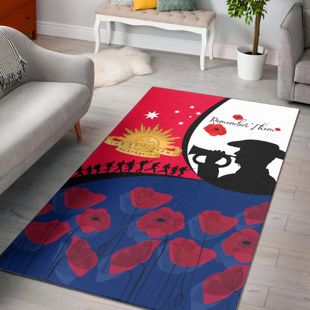 ANZAC Day Area Rug - We will remember Them - Vibe Hoodie Shop