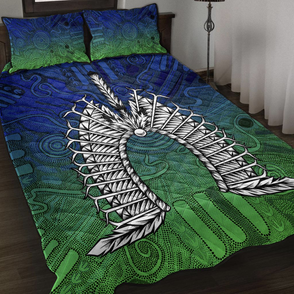 Torres Strait Islanders Quilt Bed Set - Dhari Mask - Vibe Hoodie Shop