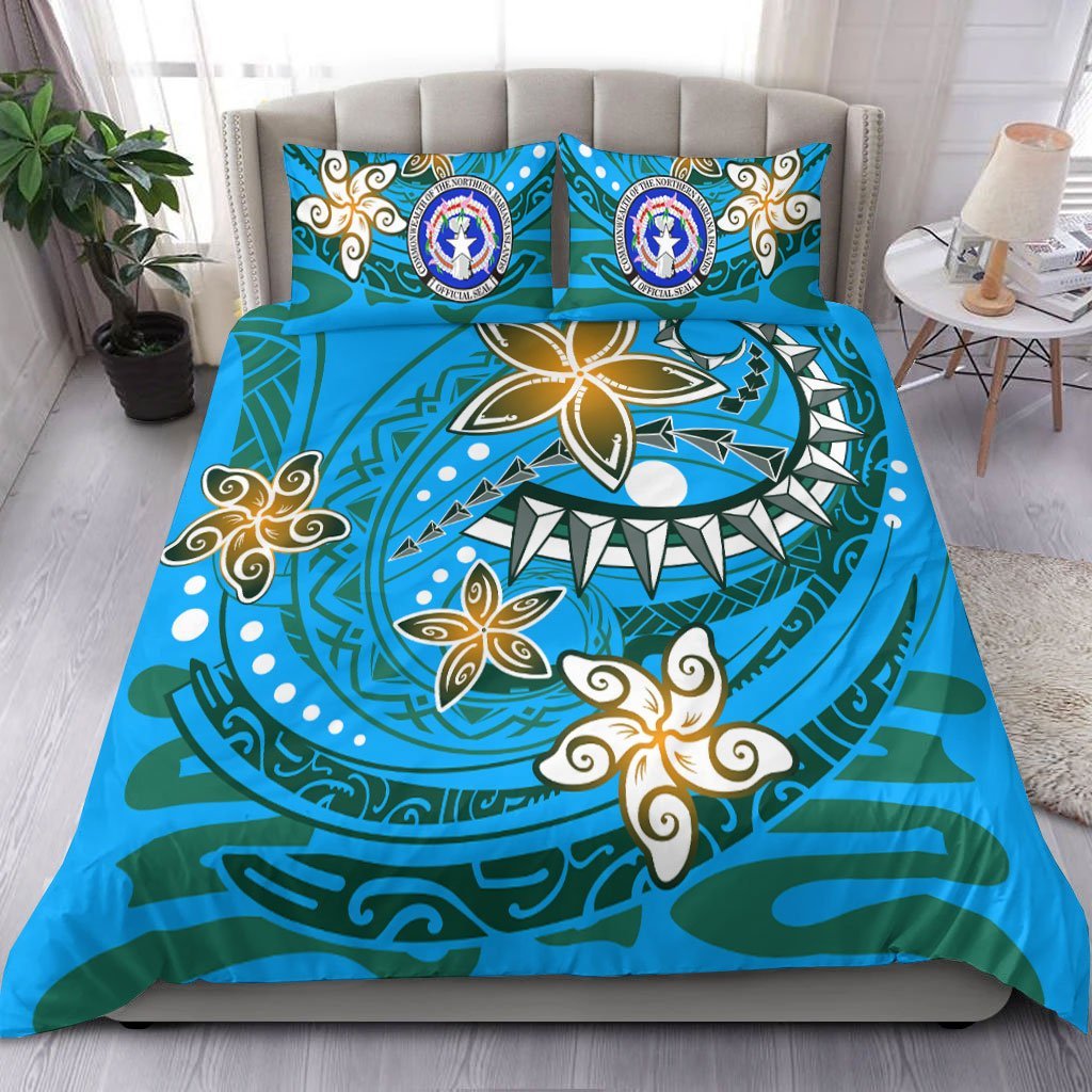 Northern Mariana Bedding Set - Spring Style Blue Color - Vibe Hoodie Shop