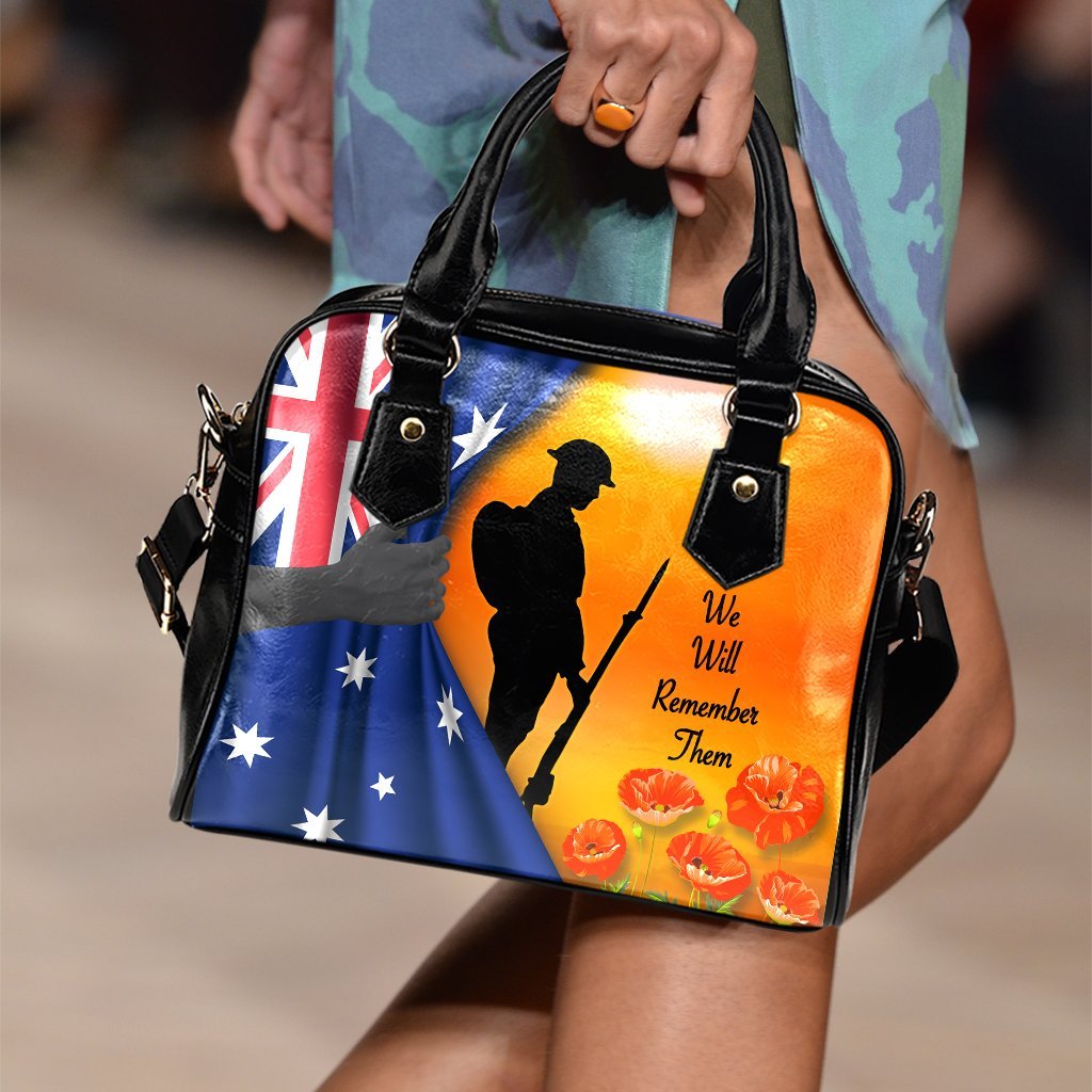 ANZAC Shoulder Handbag - We Will Remember Them Ver02 - Vibe Hoodie Shop