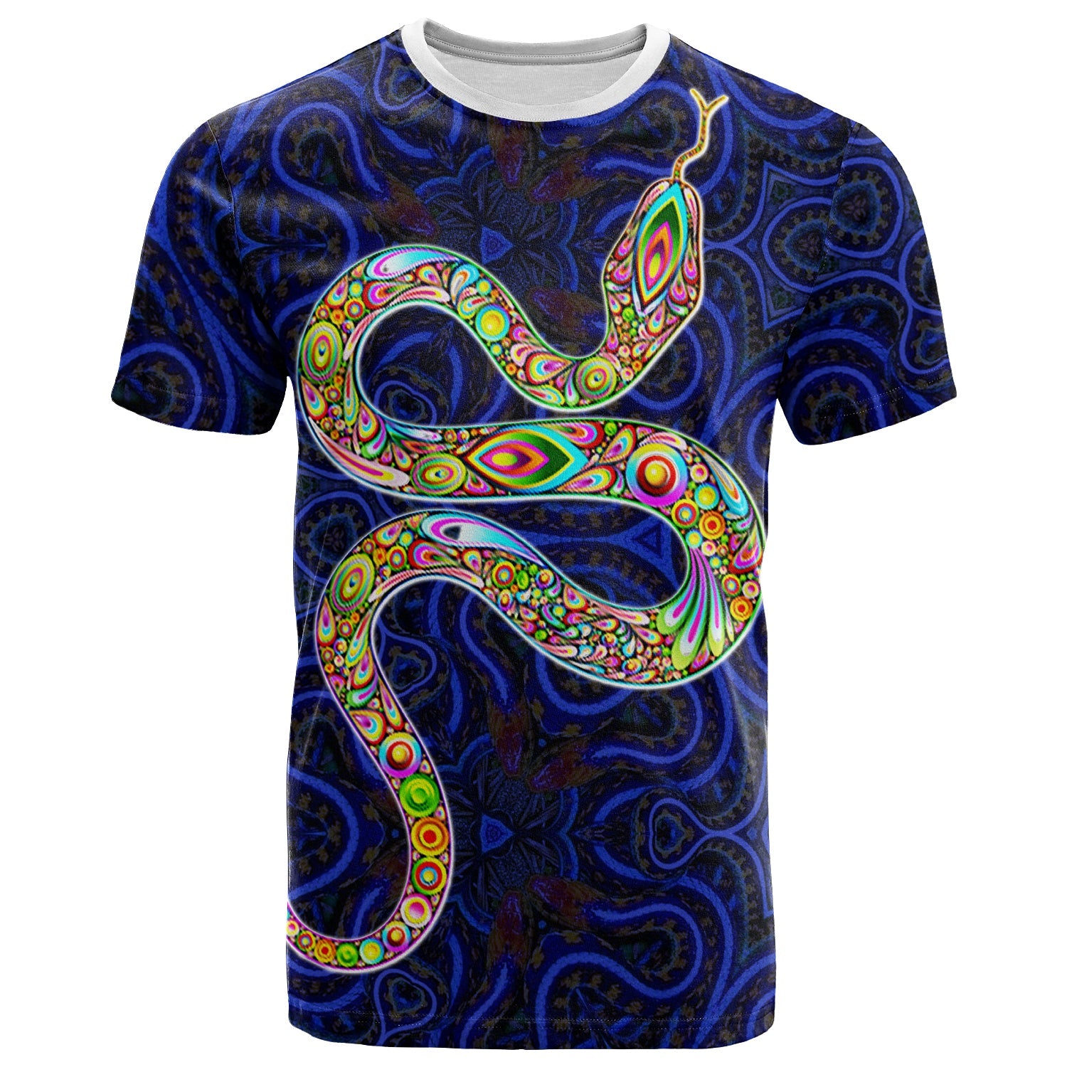 Aboriginal The Rainbow Serpent Psychedelic T shirt - LT20 - Vibe Hoodie Shop