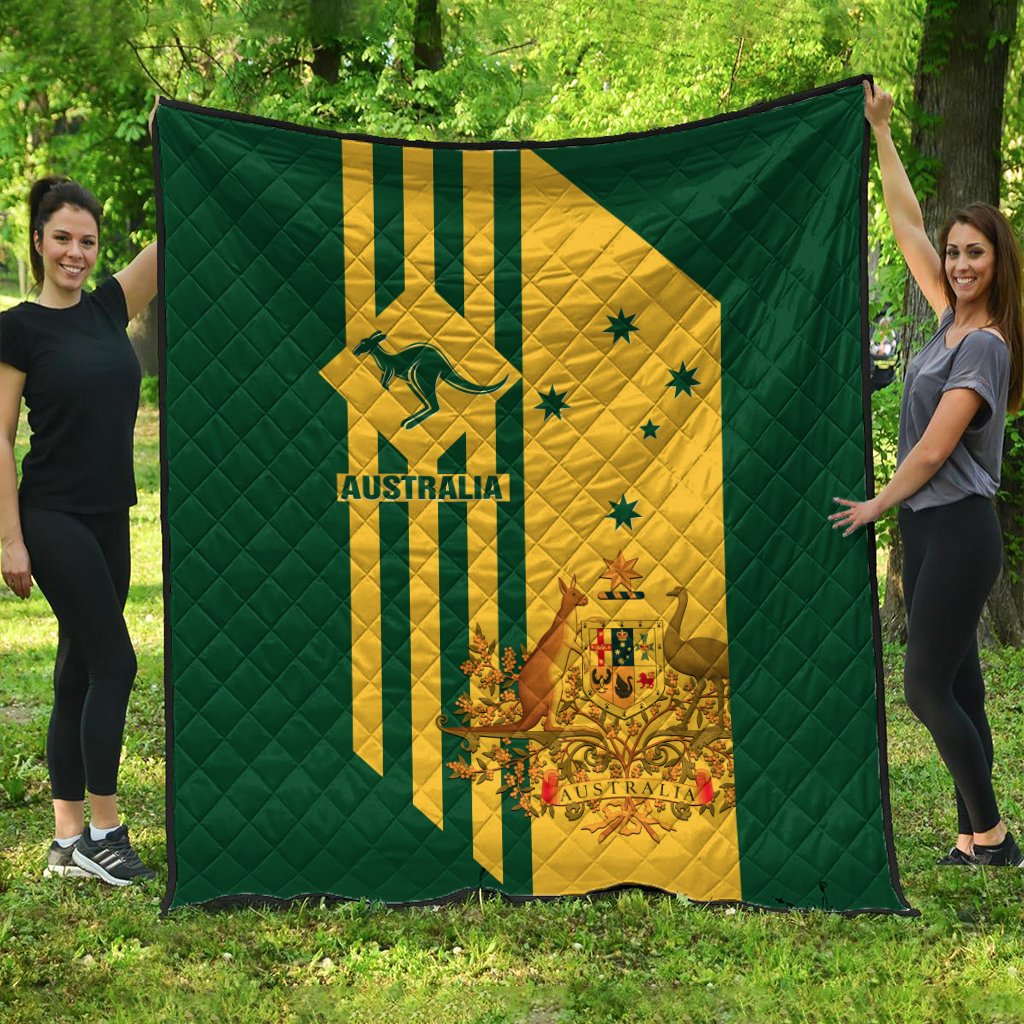 Premium Quilts - Australia Kangaroo Sign National Color - Vibe Hoodie Shop