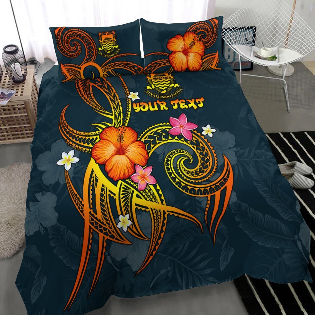 Tuvalu Polynesian Personalised Bedding Set - Legend of Tuvalu (Blue) - Vibe Hoodie Shop
