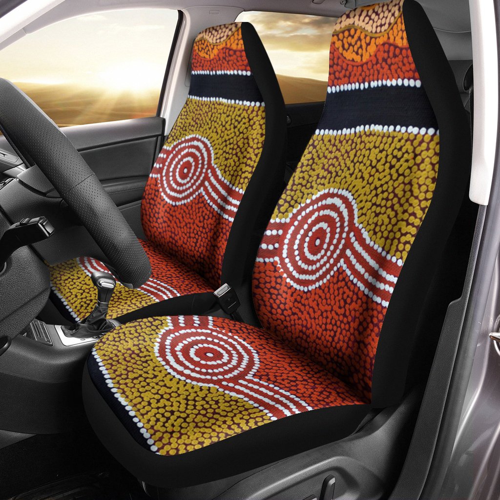 Car Seat Cover - Aboriginal Dot Style - Vibe Hoodie Shop
