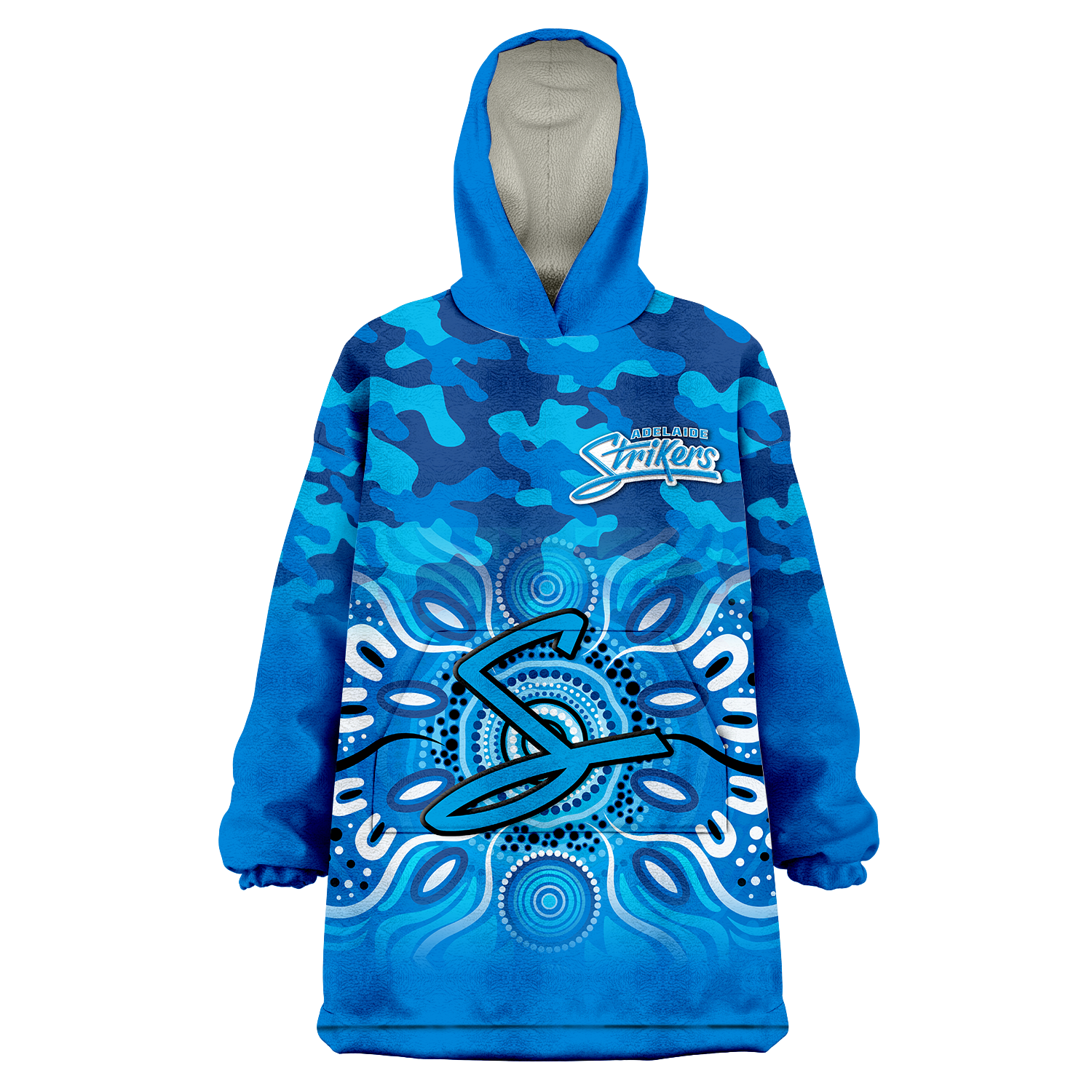 Adelaide Strikers Cricket ANZAC Day Aboriginal Wearable Blanket Hoodie - - Vibe Hoodie Shop