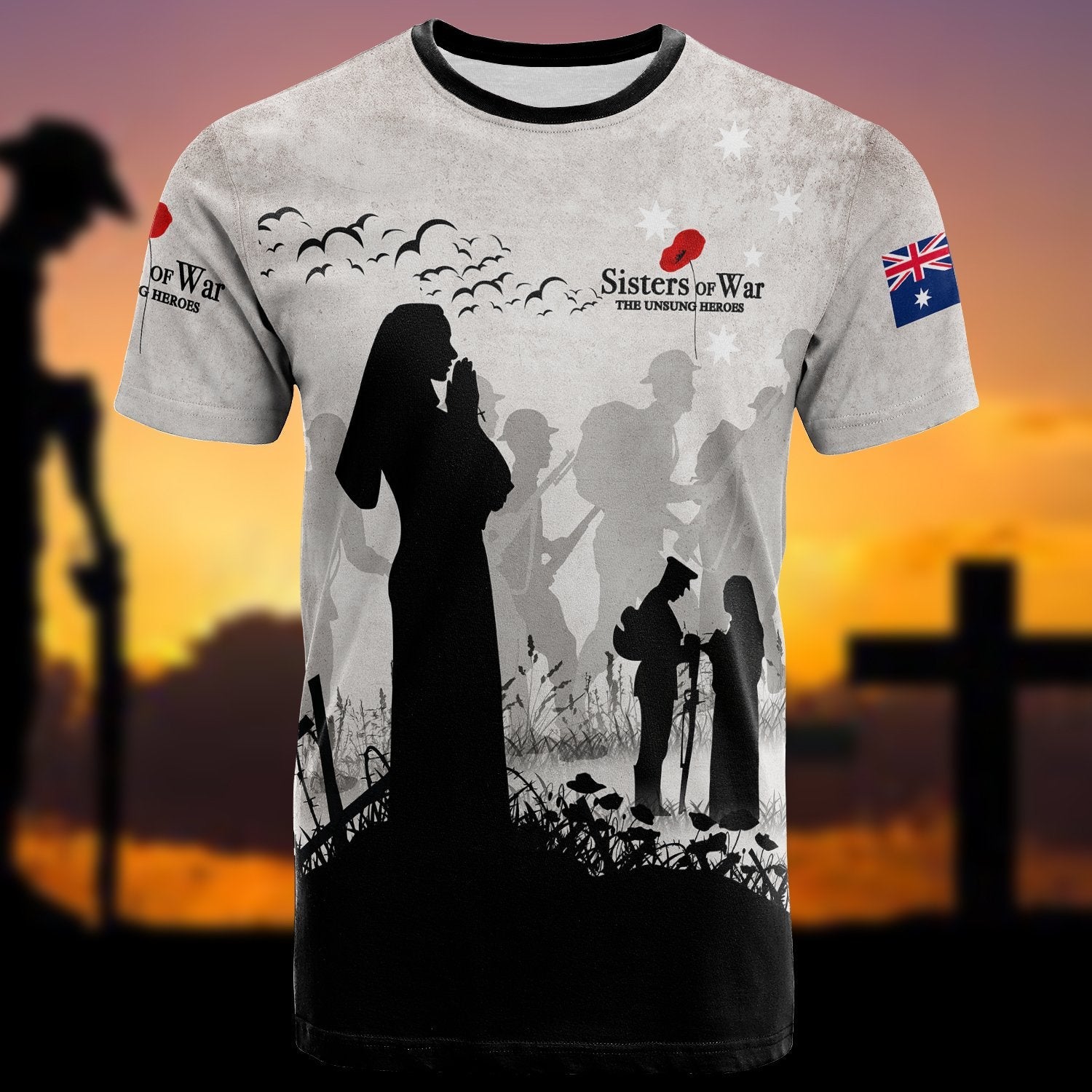 ANZAC Day T shirt - Sisters Of War - Vibe Hoodie Shop