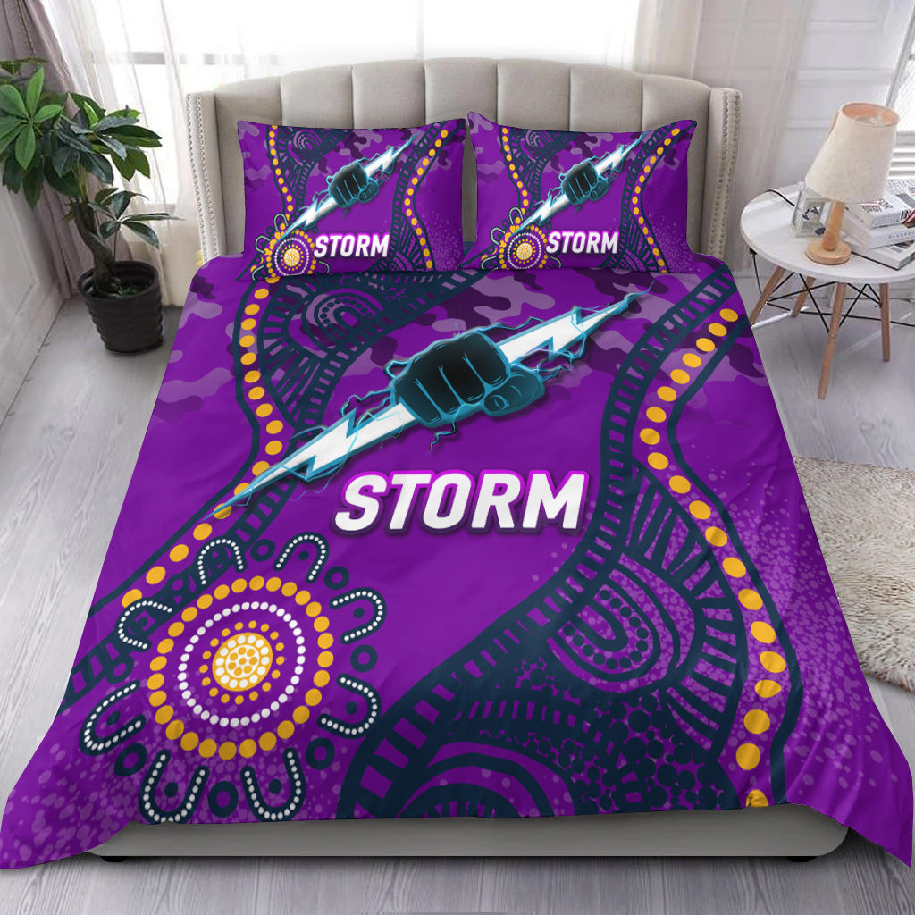 Storm Rugby ANZAC Day Camouflage Indigenous Art Bedding Set - - Vibe Hoodie Shop