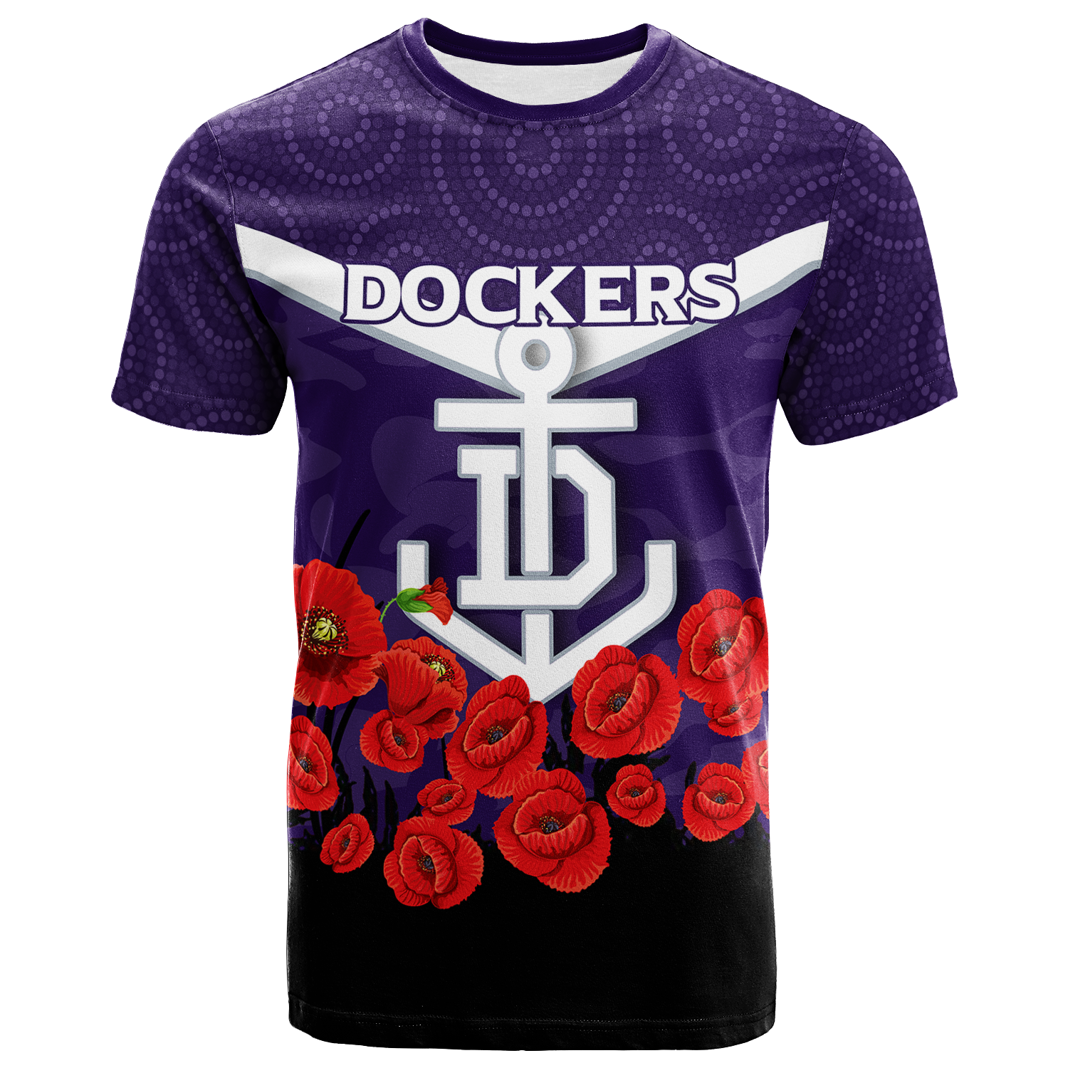Dockers ANZAC Day T shirt - Indigenous Art - - Vibe Hoodie Shop