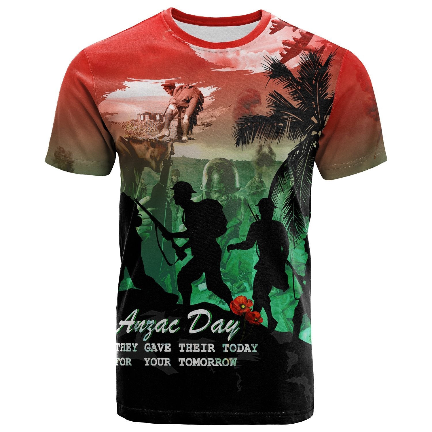 ANZAC T shirt - They Gave Their Today For Your Tomorrow - Vibe Hoodie Shop