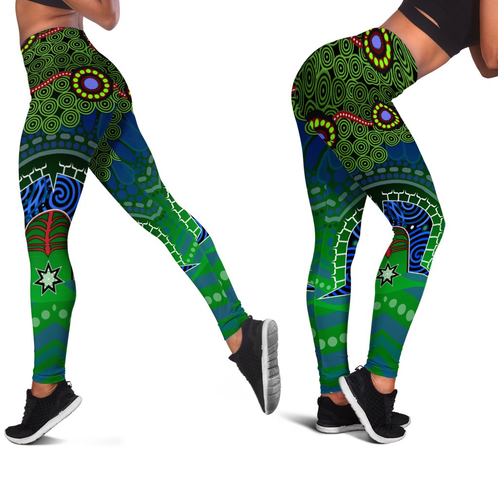 Torres Strait Leggings - Dhari And Dot Patterns - Vibe Hoodie Shop