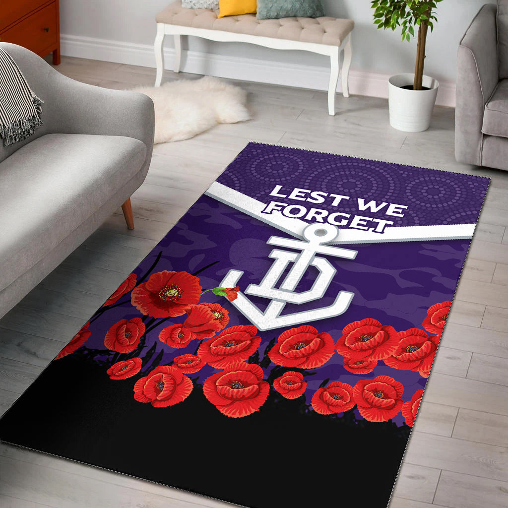 Dockers ANZAC Day Area Rug - Indigenous Art - - Vibe Hoodie Shop