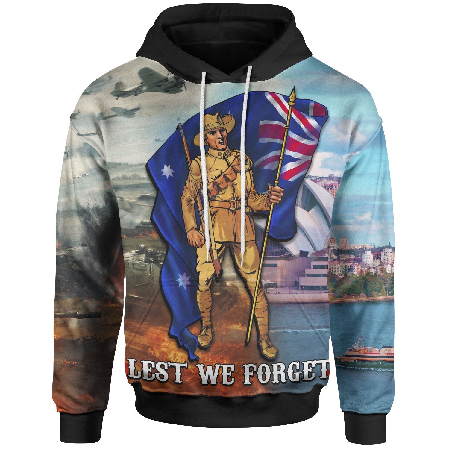 ANZAC Hoodie - Australian Soldier - Vibe Hoodie Shop