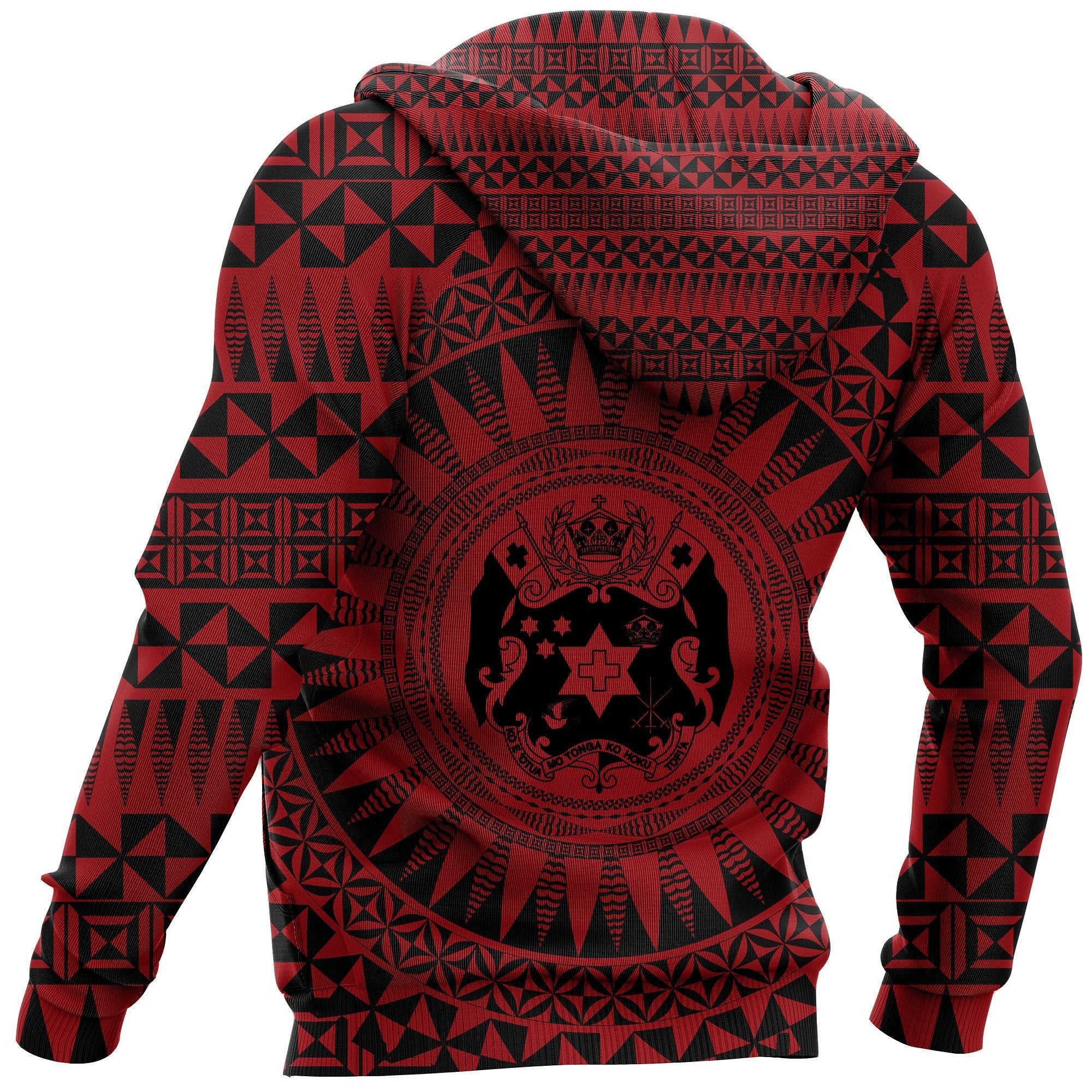 Zip Up Hoodie Tonga Up Polynesian Coat Of Arms - Vibe Hoodie Shop