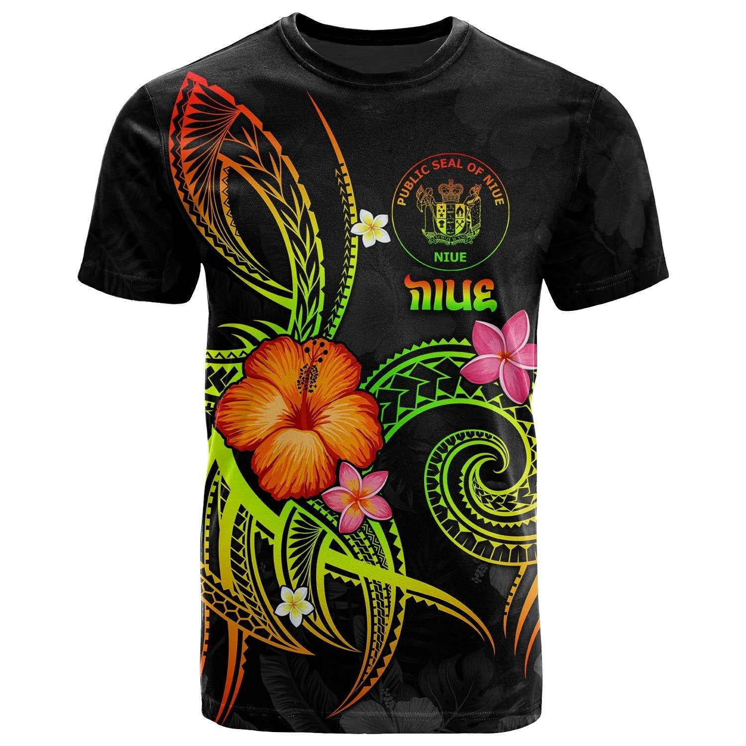 Niue Polynesian T shirt - Legend of Niue (Reggae) - Vibe Hoodie Shop
