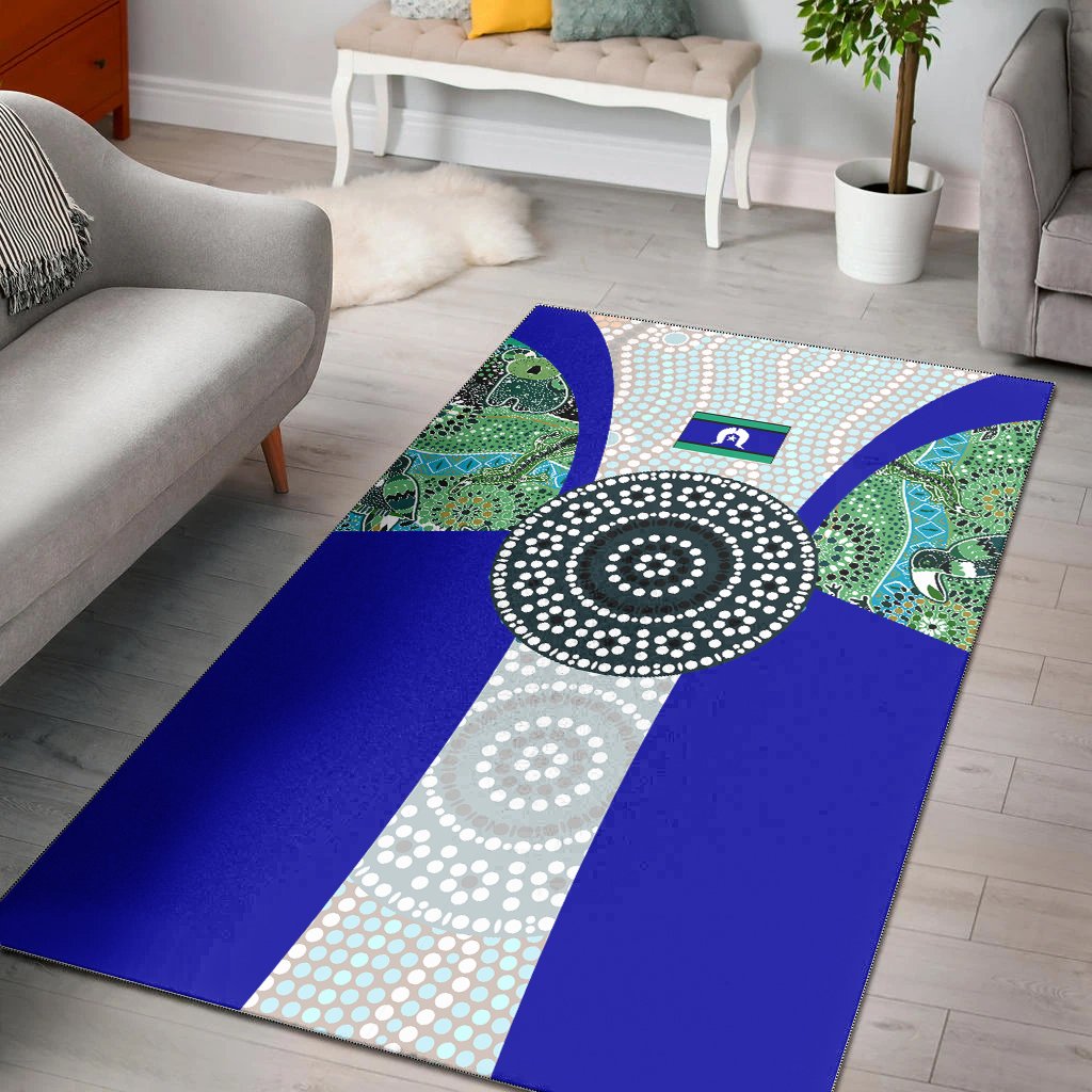 Area Rug - Flag of Torres Strait Islanders - Vibe Hoodie Shop