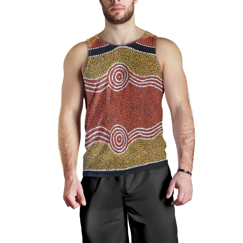 Men Tank - Aboriginal Dot Style - Vibe Hoodie Shop