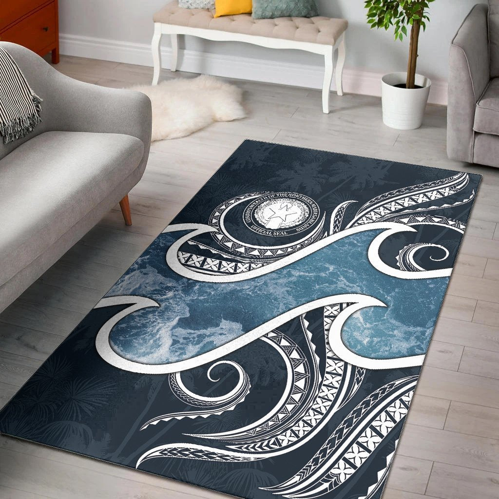 Northern Mariana Islands Polynesian Area Rug - Ocean Style - Vibe Hoodie Shop