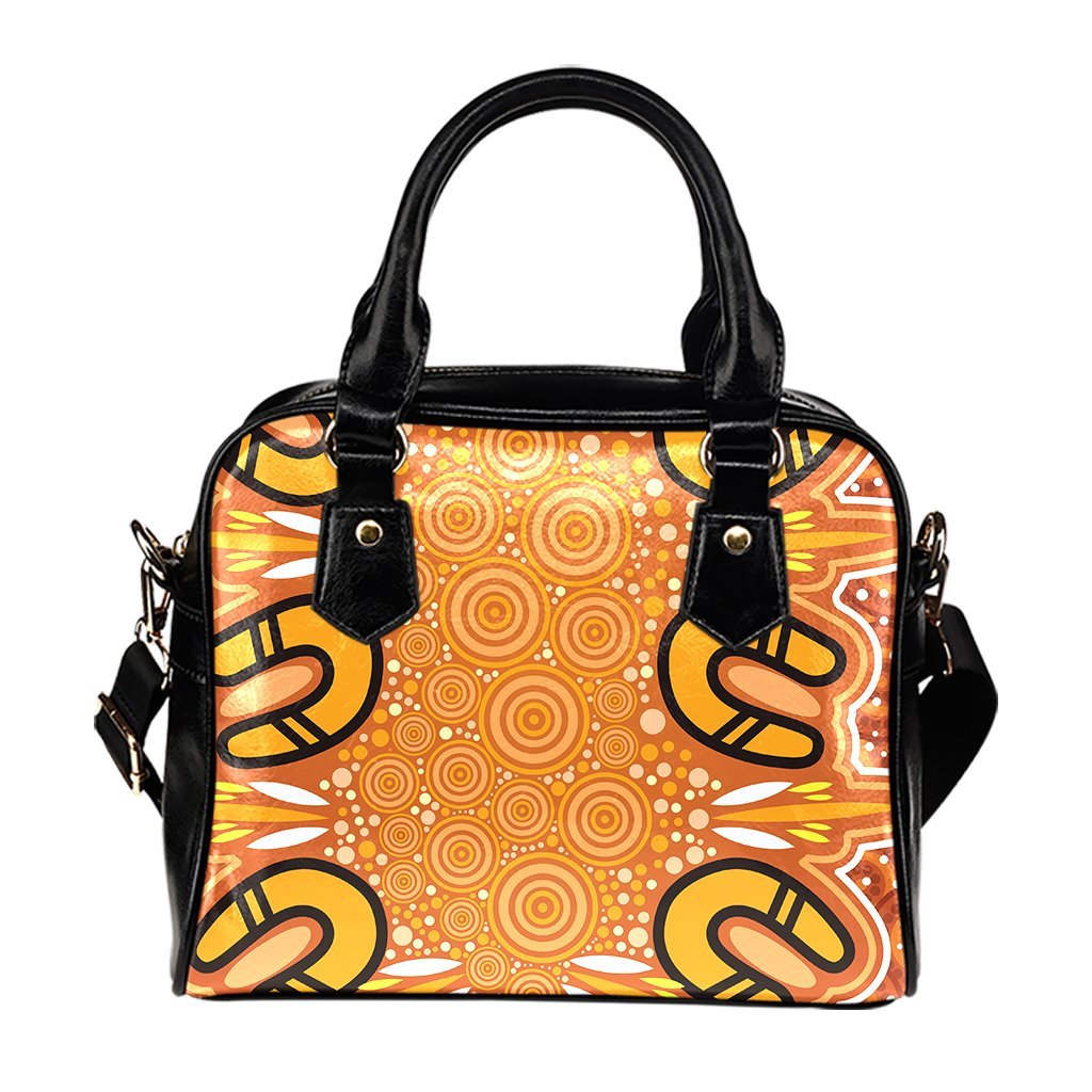 Aboriginal Shoulder Handbag - Indigenous Art Patterns Ver03 - Vibe Hoodie Shop