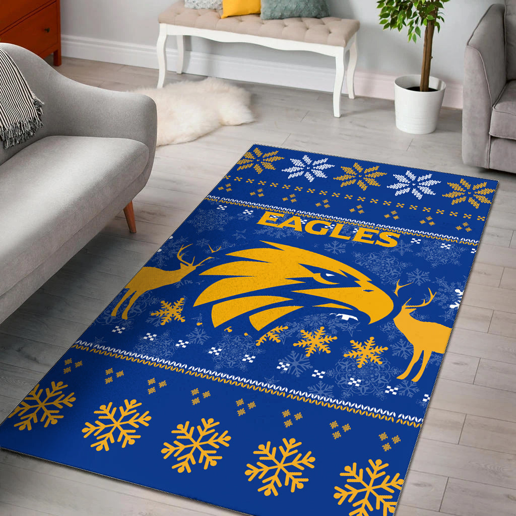 West Coast Eagles Club Area Rug - Christmas Ugly Style - - Vibe Hoodie Shop