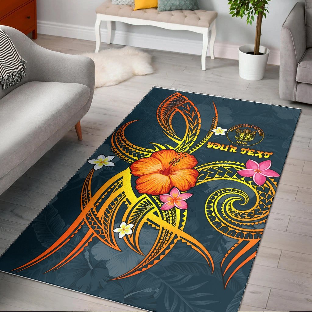 Niue Polynesian Personalised Area Rug - Legend of Niue (Blue) - Vibe Hoodie Shop