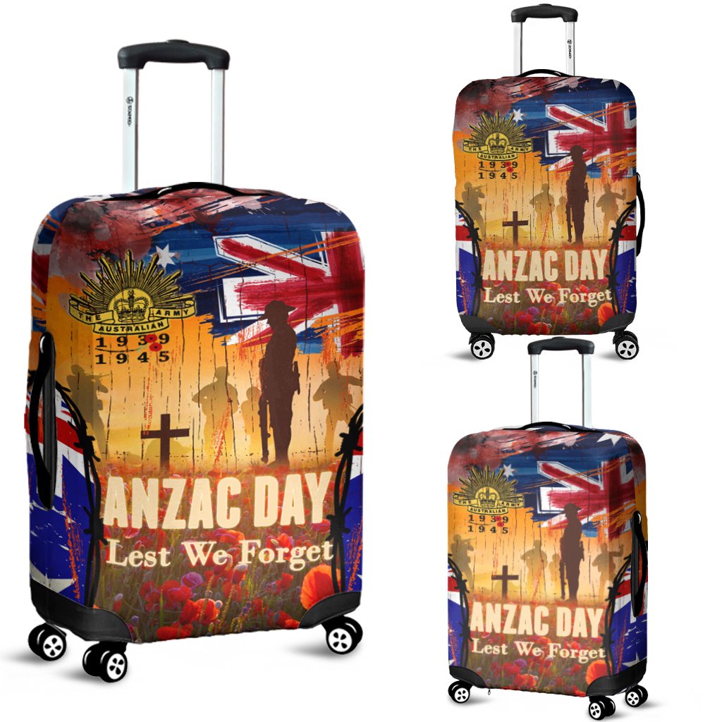 Australia ANZAC Day 2021 Luggage Cover - ANZAC Day Commemoration 1939 - 1945 - Vibe Hoodie Shop