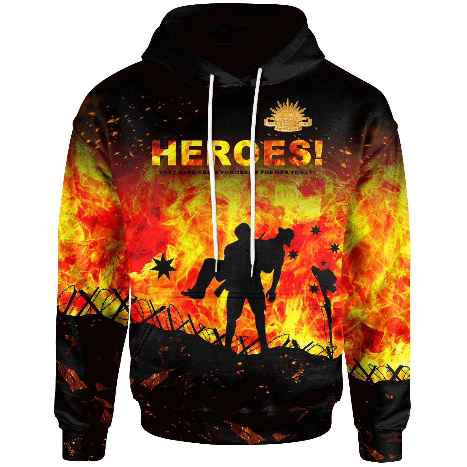 ANZAC Day Hoodie - ANZAC Heroes - Vibe Hoodie Shop