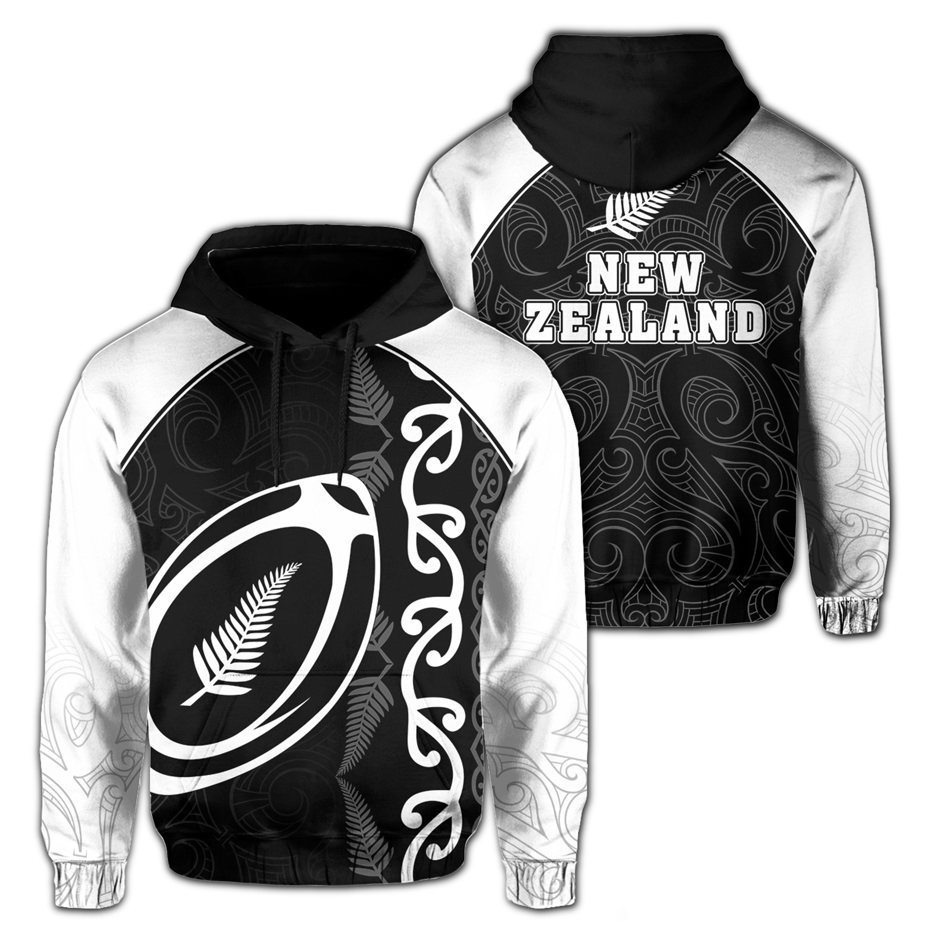 New Zealand Silver Fern Rugby Maori Hoodie - Ciara Style - Vibe Hoodie Shop