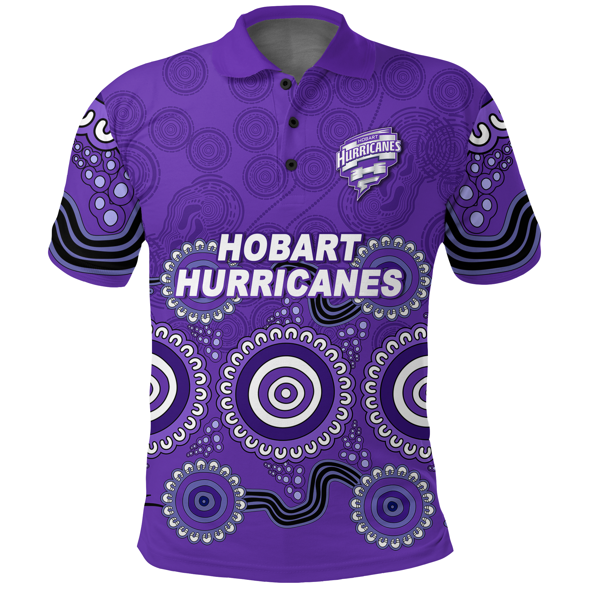 (Custom Personalised) Hobart Hurricanes Aboriginal Cricket 2022 Polo Shirt - - Vibe Hoodie Shop