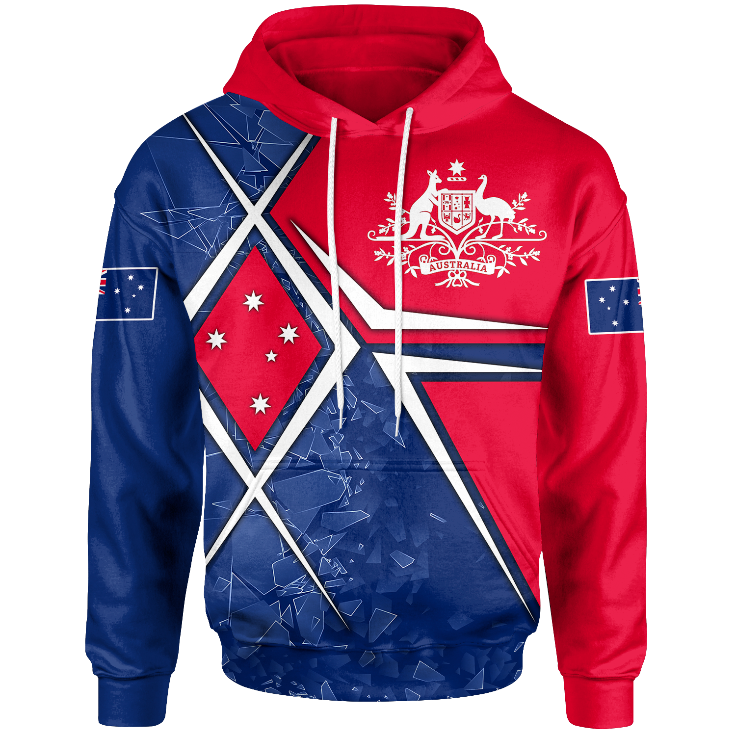 Hoodie - Aussie Flag - Vibe Hoodie Shop