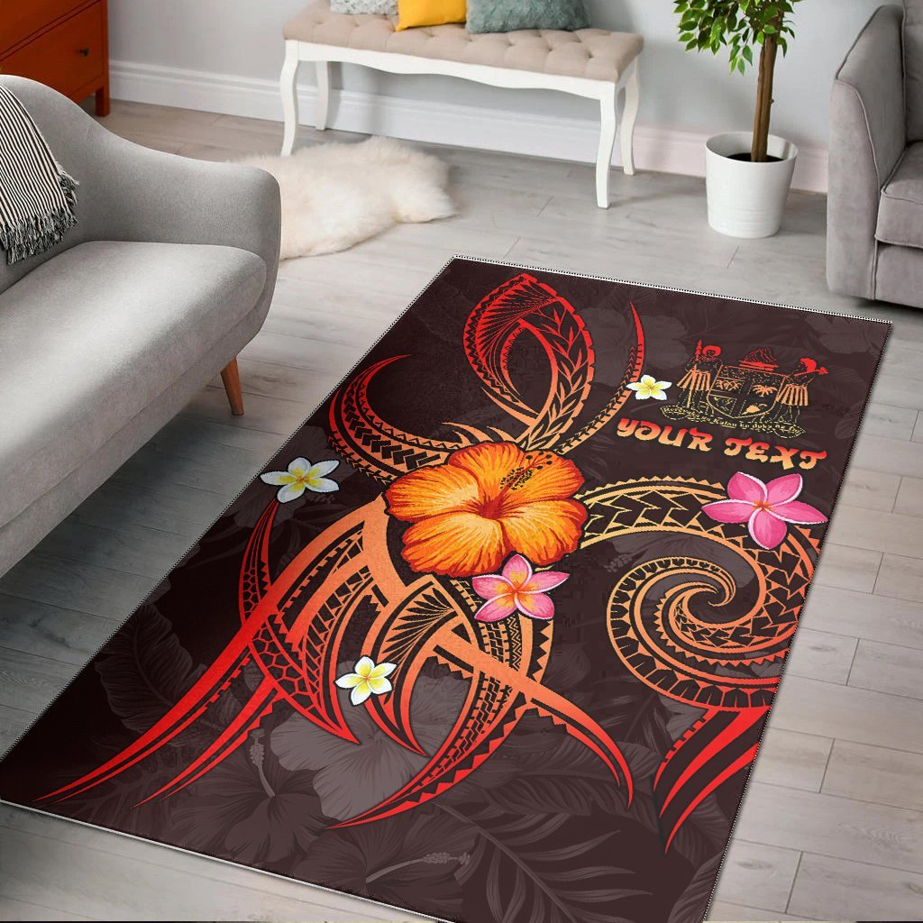 Fiji Polynesian Personalised Area Rug - Legend of Fiji (Red) - Vibe Hoodie Shop