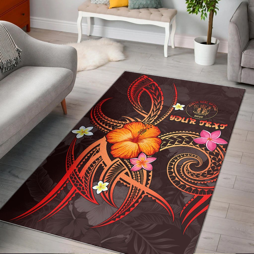 Niue Polynesian Personalised Area Rug - Legend of Niue (Red) - Vibe Hoodie Shop