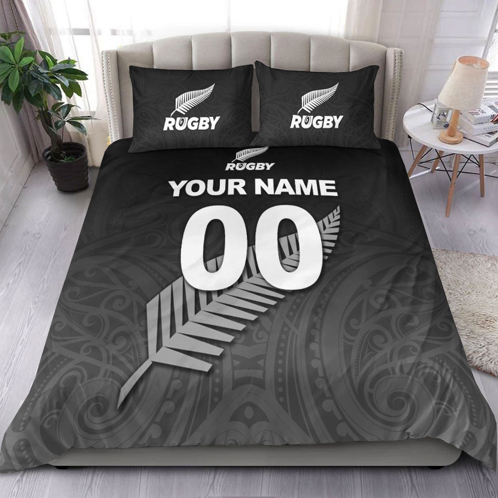 (Custom Personalised) New Zealand Rugby Bedding Set - Maori Tribal - - Vibe Hoodie Shop