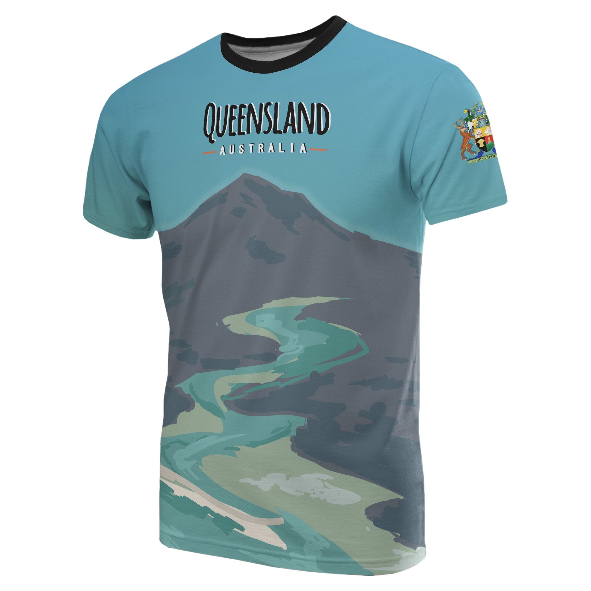 Australia T shirt - Queensland T shirt Landscape Art - Vibe Hoodie Shop