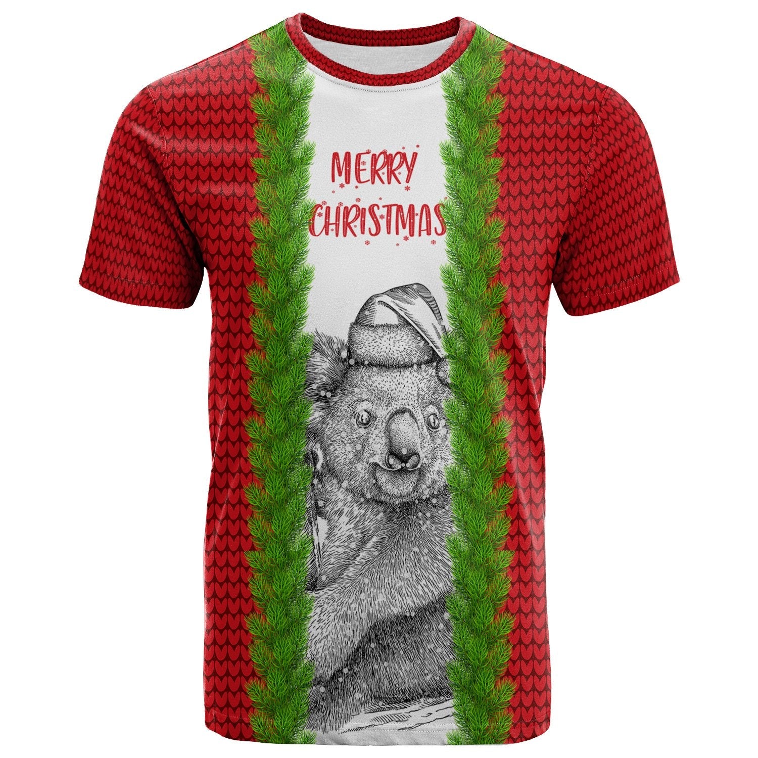 Australia Christmas T shirt - Merry Christmas Koala - Vibe Hoodie Shop