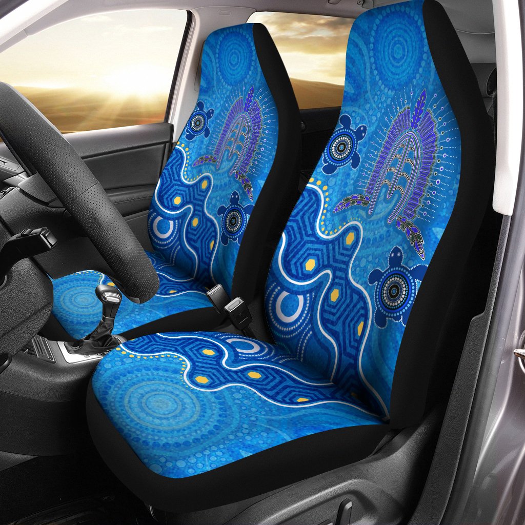 Torres Strait Car Seat Covers - Dhari And Turtle - Vibe Hoodie Shop