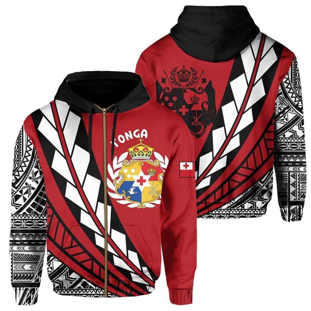 Tonga Zip Hoodie - Flag Edition - Vibe Hoodie Shop