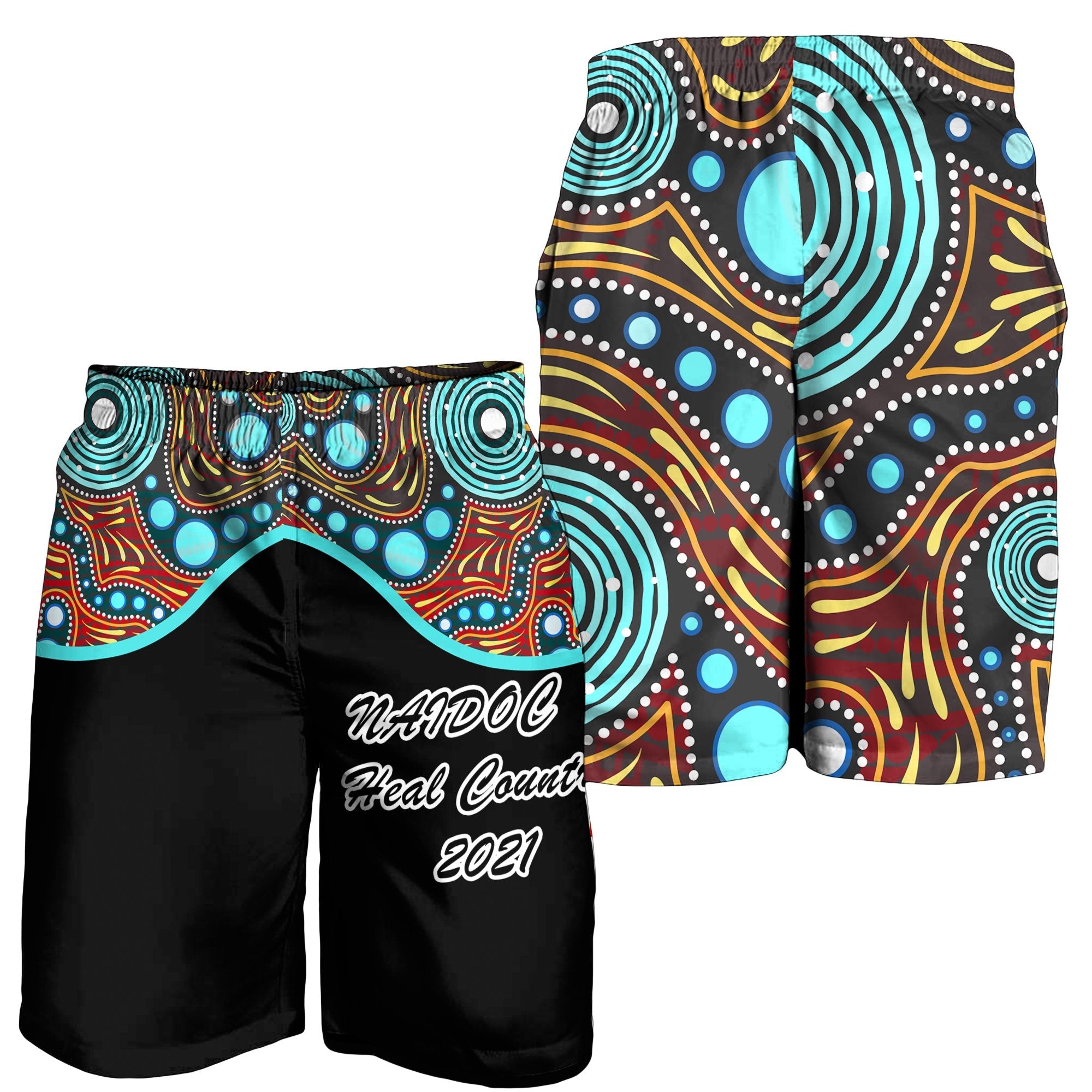 NAIDOC 2021 Men's Short - Heal Country - Vibe Hoodie Shop