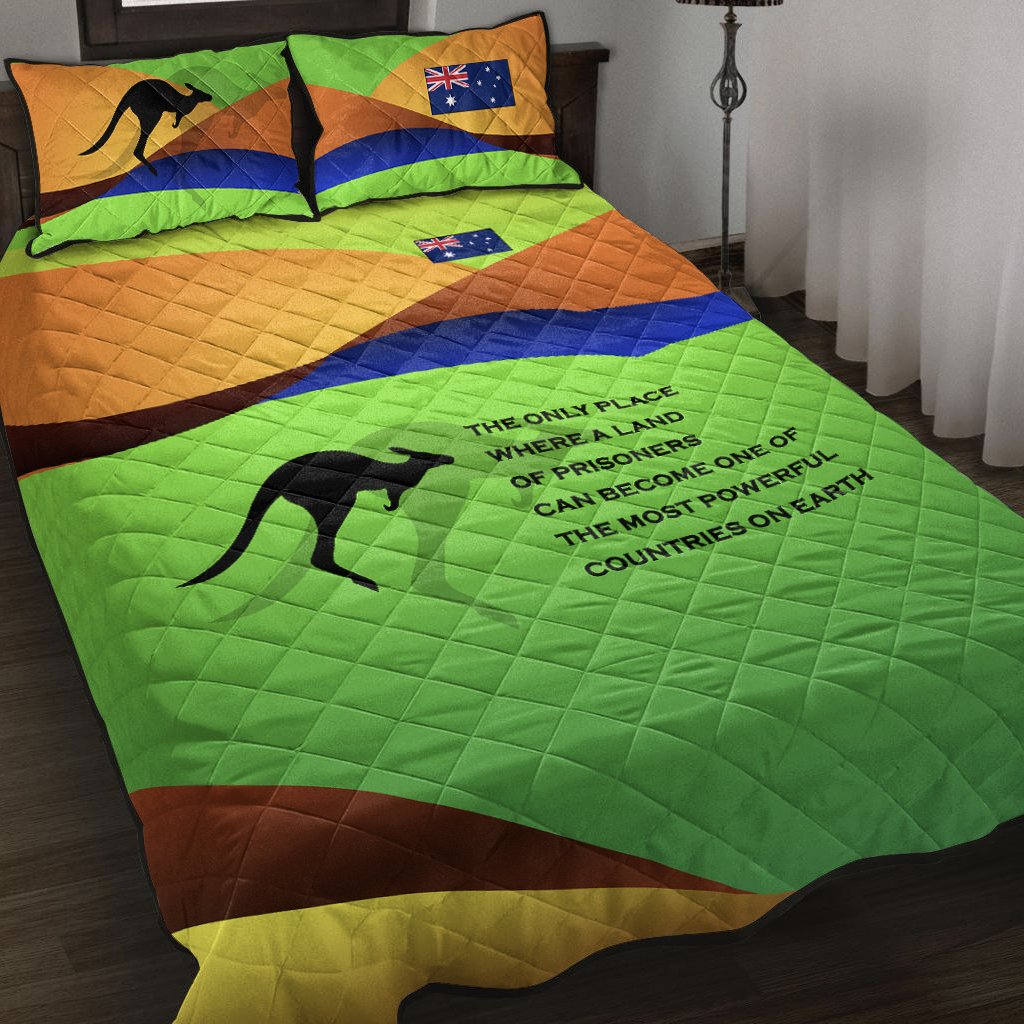 Quilt Bed Set - National Color of Australia - Vibe Hoodie Shop
