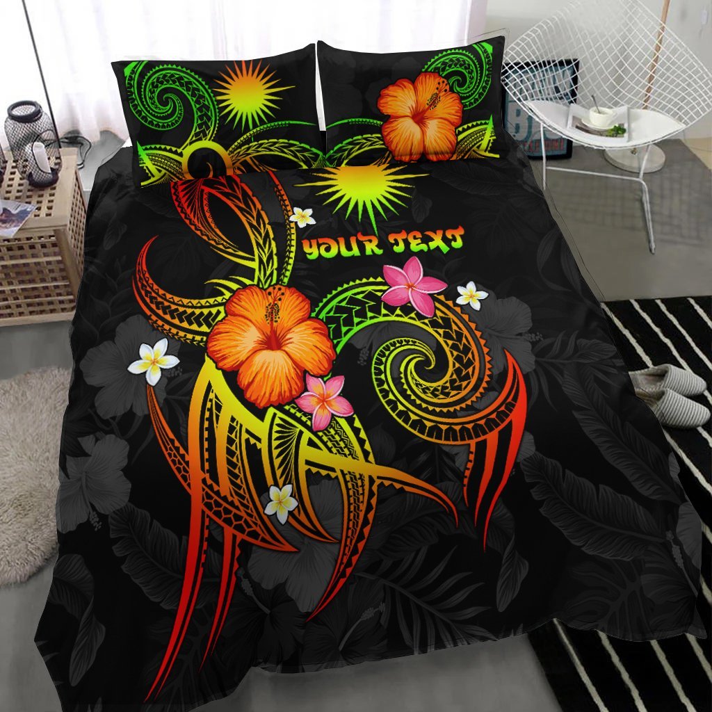 Marshall Islands Polynesian Personalised Bedding Set - Legend of Marshall Islands (Reggae) - Vibe Hoodie Shop