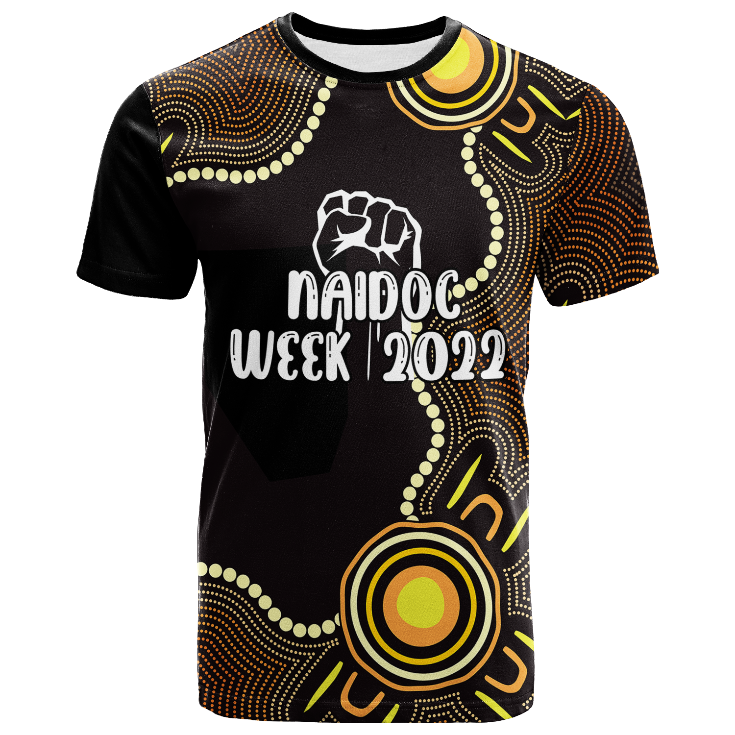 NAIDOC Week 2022 Aboriginal T shirt - Indigenous Dot Painting Art - - Vibe Hoodie Shop