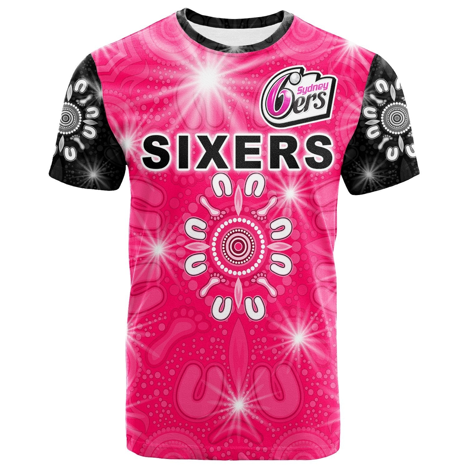 Sydney Sixers Cricket Mix Aboriginal T shirt KID - LT20 - Vibe Hoodie Shop