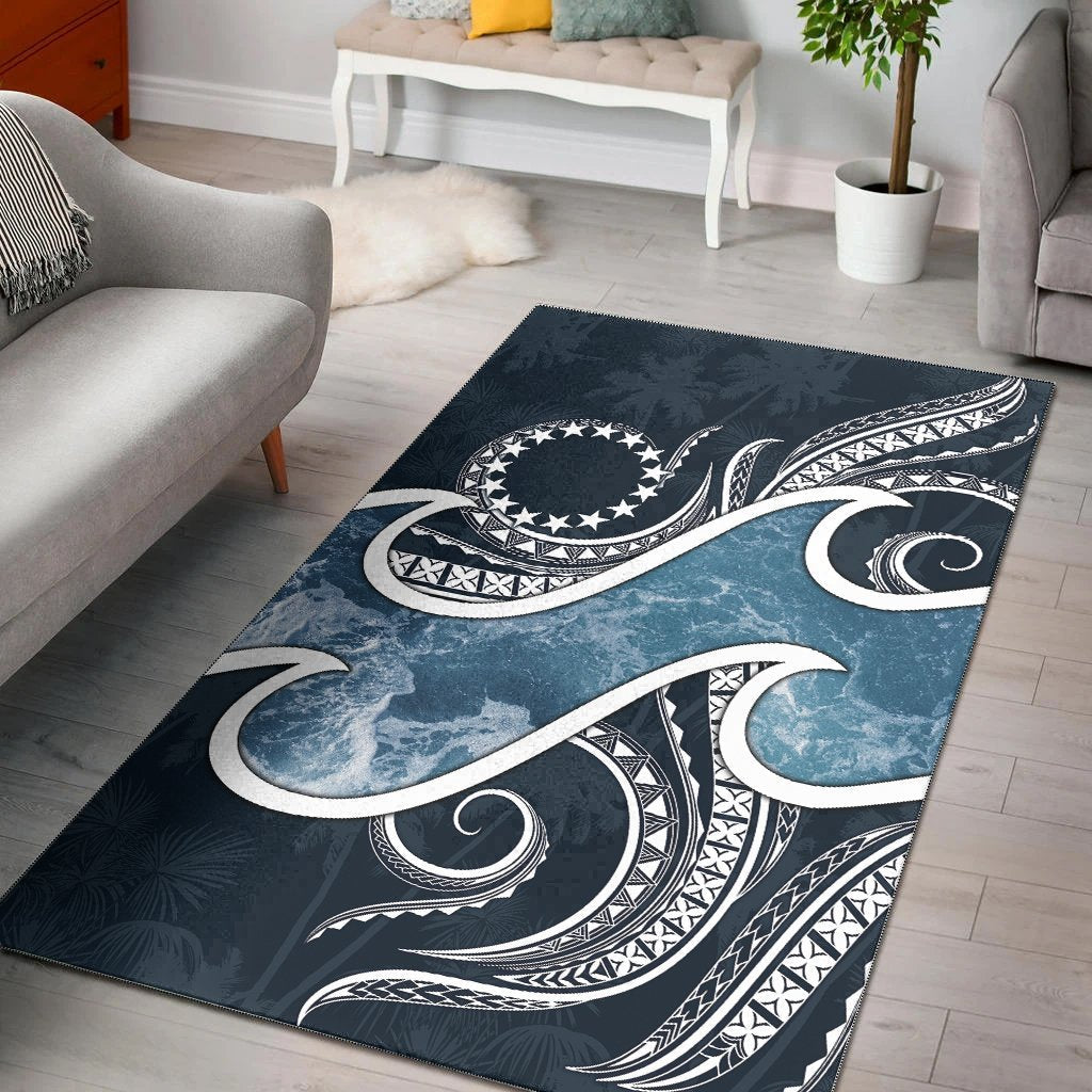 Cook Islands Polynesian Area Rug - Ocean Style - Vibe Hoodie Shop