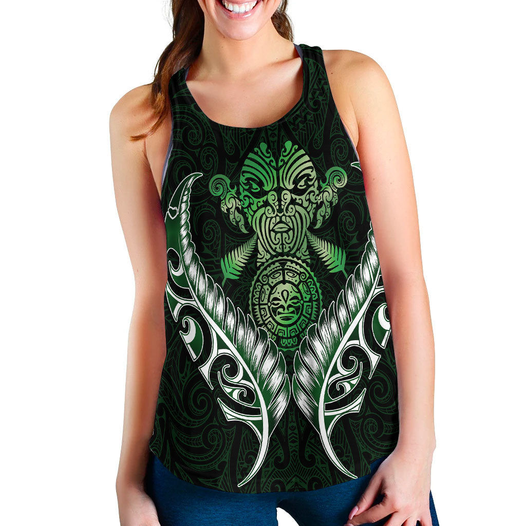 New Zealand Silver Fern Women Tank Top Green - - Vibe Hoodie Shop