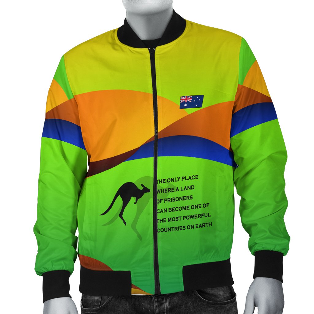 Men's Bomber Jacket - National Color of Australia - Vibe Hoodie Shop