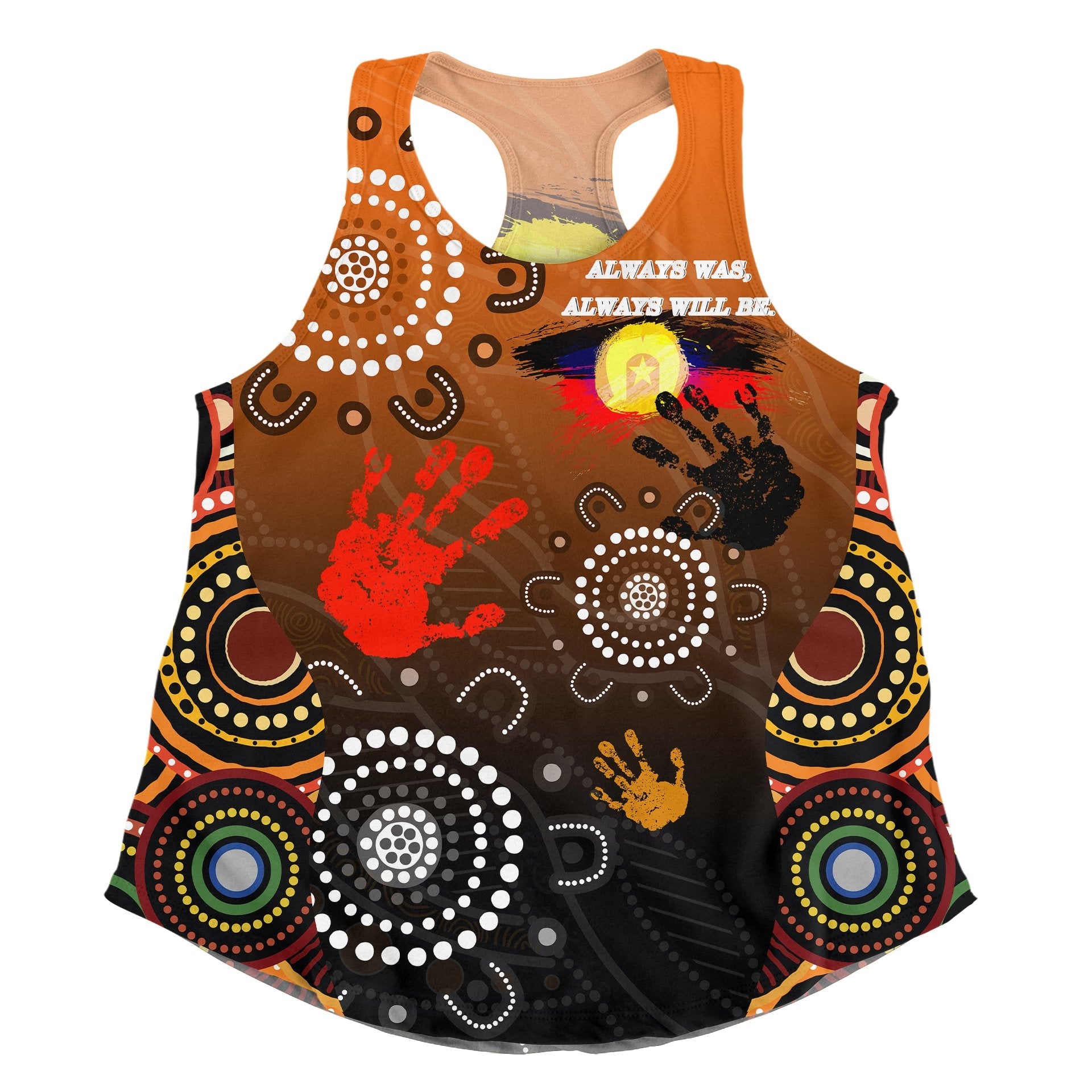NAIDOC Women's Racerback Tank - Heal Country 2021 - Vibe Hoodie Shop