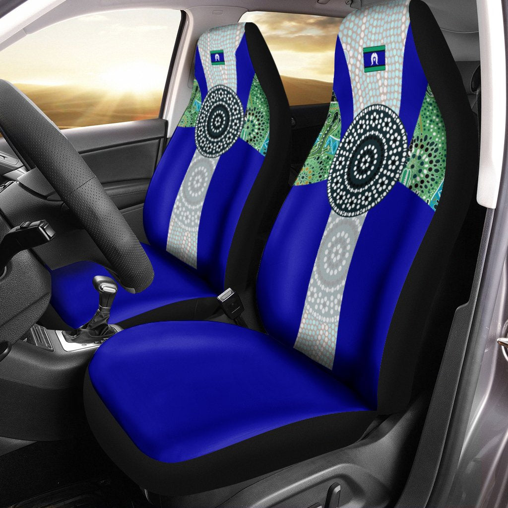 Car Seat Covers - Flag of Torres Strait Islanders - Vibe Hoodie Shop