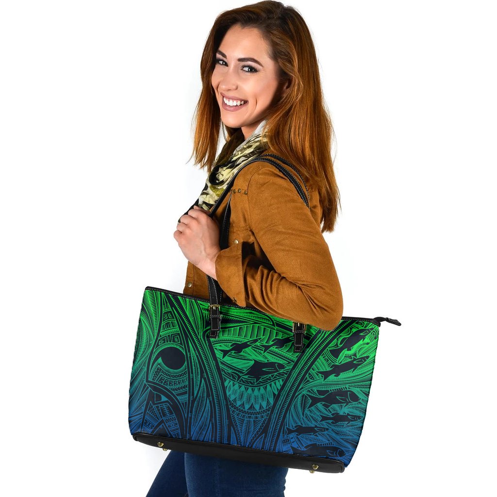 torres-strait-islanders-leather-tote-bag-ocean-art